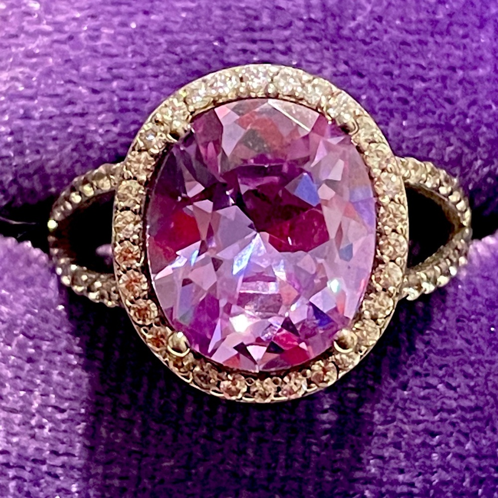 All Around Boutique AAB 925 Light Amethyst Cocktail Ring Sz7 NWOT